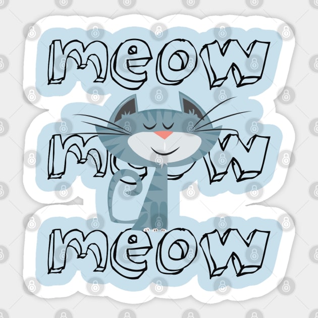 Meow Sticker by PhunPhrases